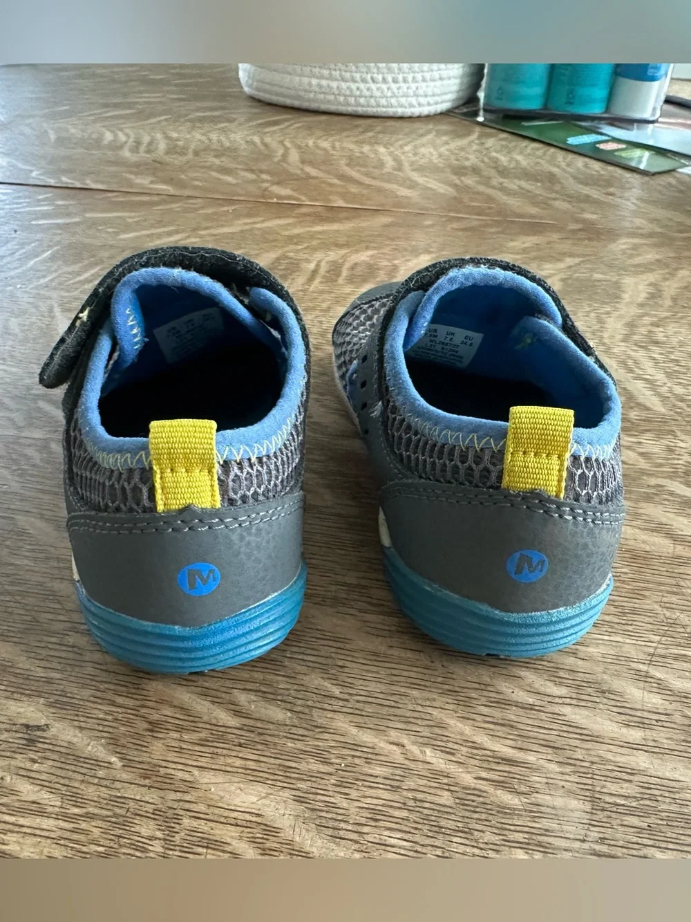Merrell Bare Steps H2O Gray/Blue Mesh Shoes
